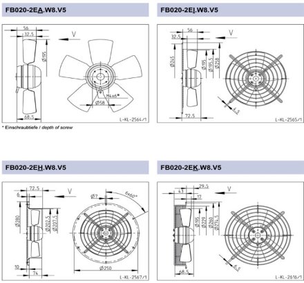 Вентилятор осевой ZIEHL-ABEGG FB030-2EK.WD.V5 Ziehl-Abegg