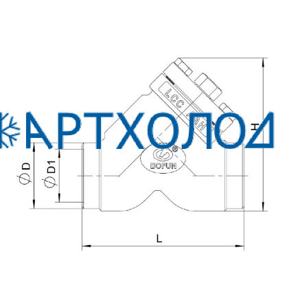 Сетчатый фильтр FVD-HS DN32 63 бар, прямоточный Dofun Сетчатый фильтр FVD-HS DN32 63 бар, прямоточный Dofun