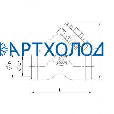 Сетчатый фильтр FVD-HS DN40 63 бар, прямоточный Dofun Сетчатый фильтр FVD-HS DN40 63 бар, прямоточный Dofun